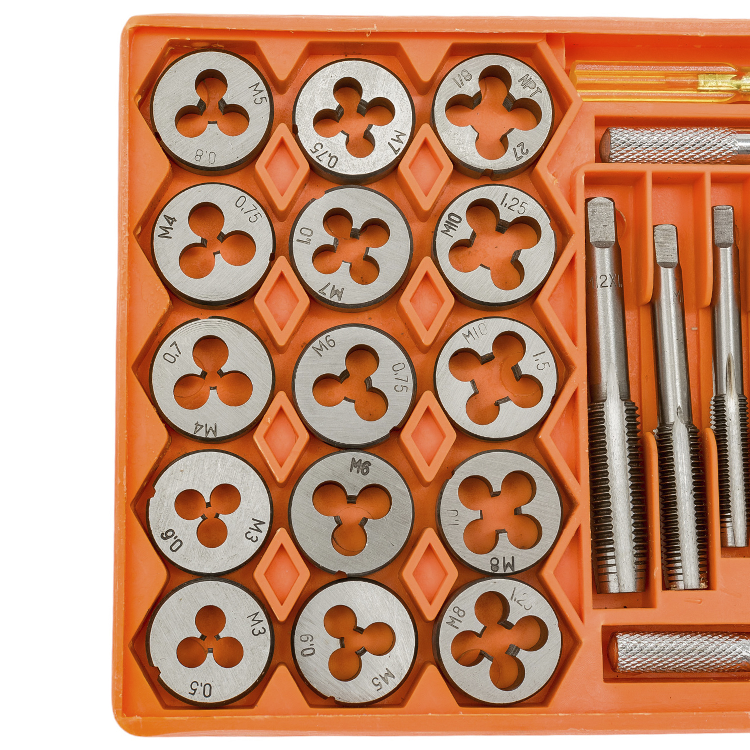 Набор плашек и метчиков Квалитет 40 шт