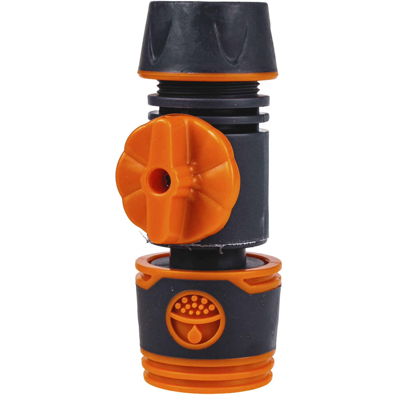 Соединитель быстросъемный Квалитет с краном для шланга 1/2" СБ-К-12