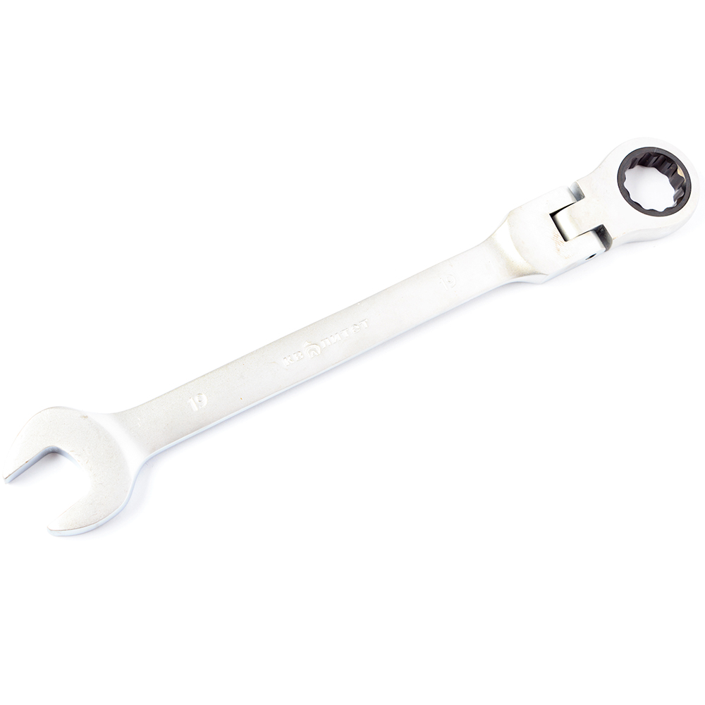 Ключ гаечный комбинированный с трещоткой Квалитет 19 мм ККТ-19Ш