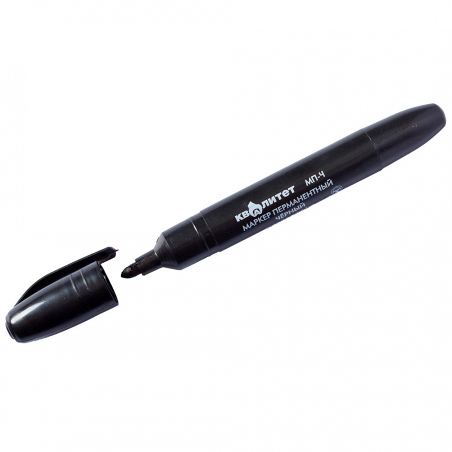 Маркер перманентный КВАЛИТЕТ черный (толщина линии 2-3 мм) круглый наконечник МП-Ч