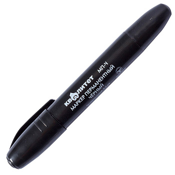 Маркер перманентный КВАЛИТЕТ черный (толщина линии 2-3 мм) круглый наконечник МП-Ч